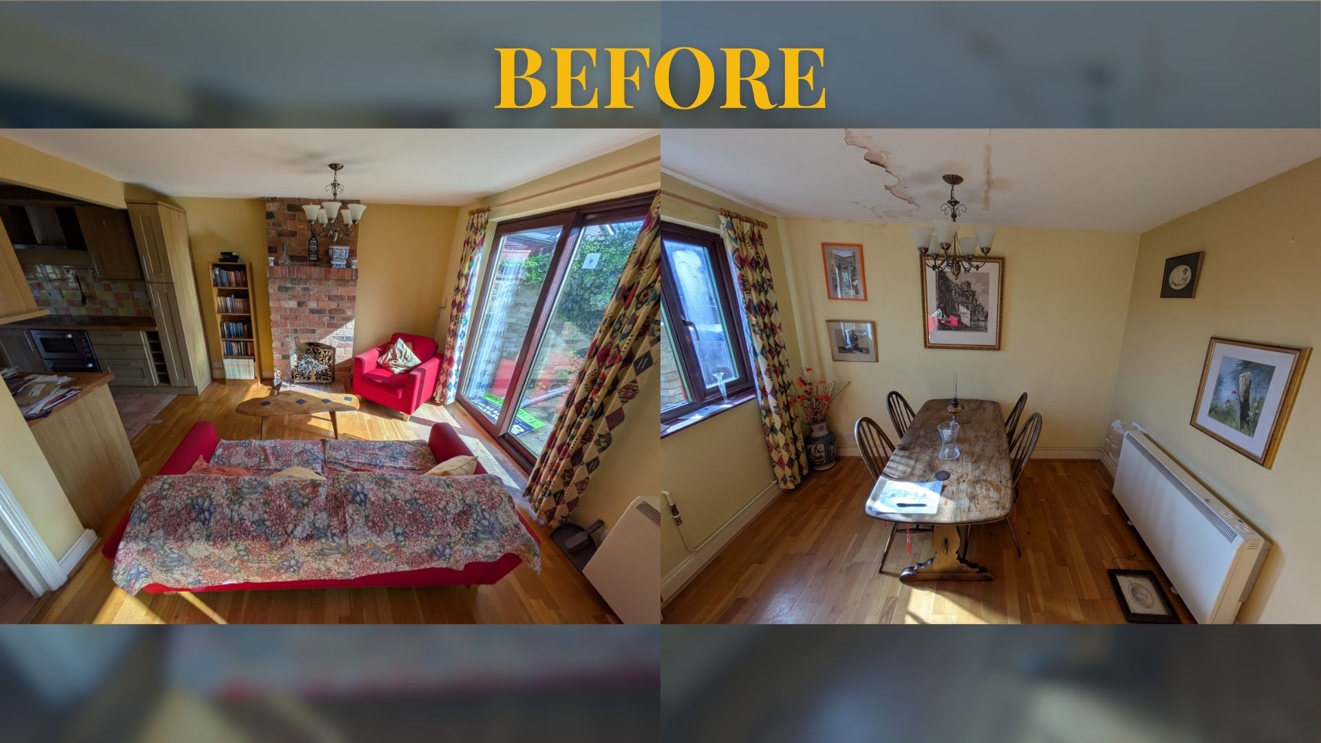Rooms packed with belongings before full house clearance